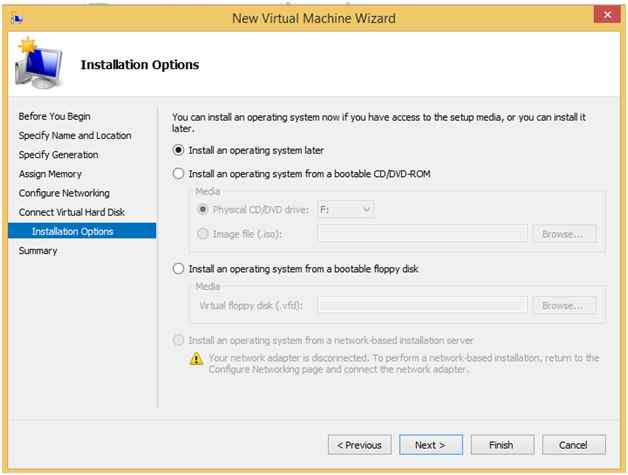 Install operating system later